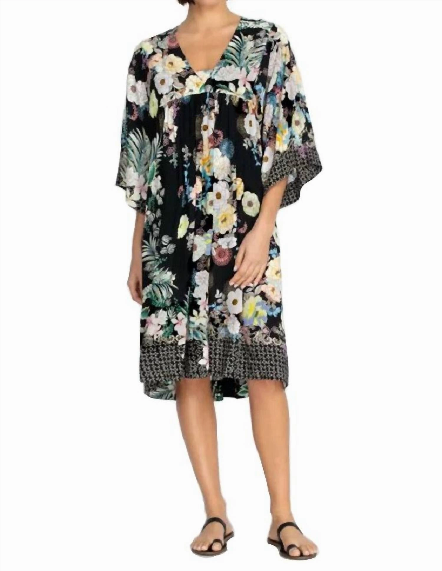 Easy Cover Up Dress In Multi Swim Womens - sustainable swimwear