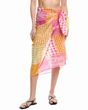Echo Patchwork Pareo Wrap In-A-Bag Swim Womens - ruffle swimwear best price