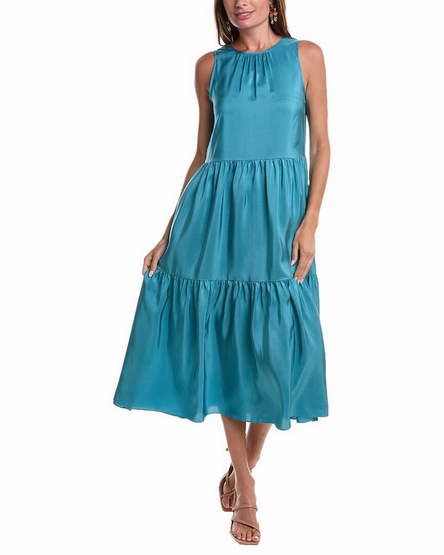 EILEEN FISHER Round Neck Tiered Dress