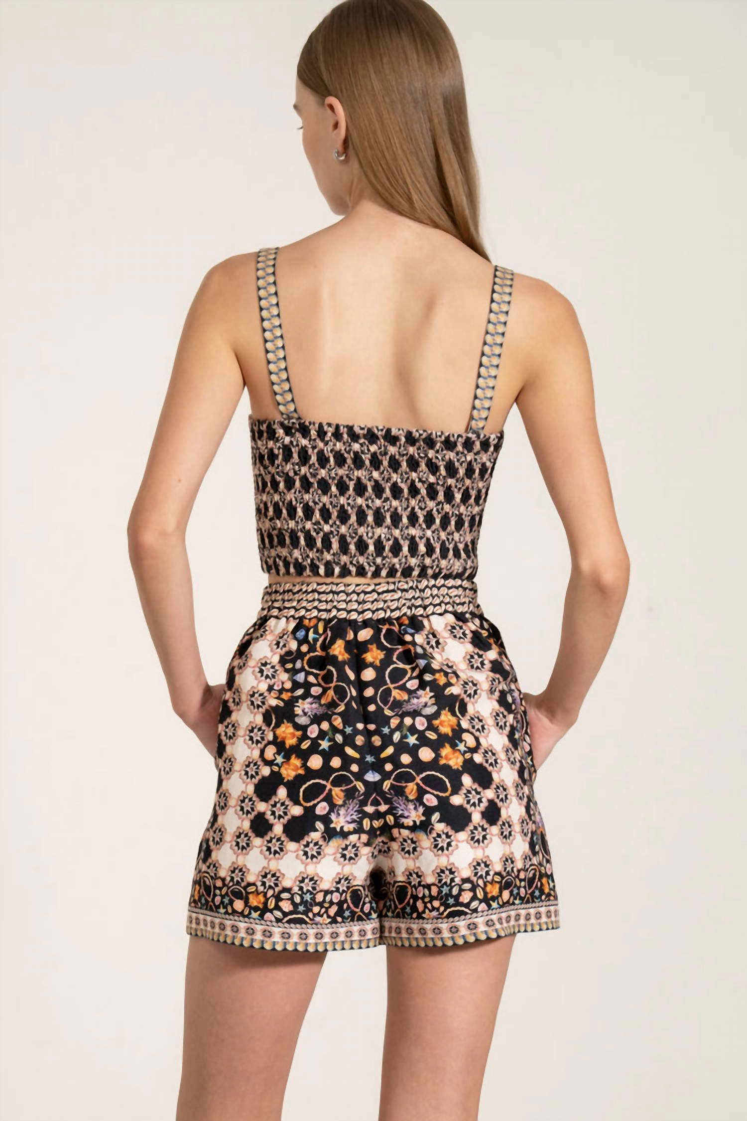 Elara Pleated Bustier In Brown