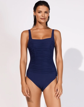 Elements Square Neck Swimsuit - Indigo Maryan Mehlhorn - Maryan Mehlhorn dresses