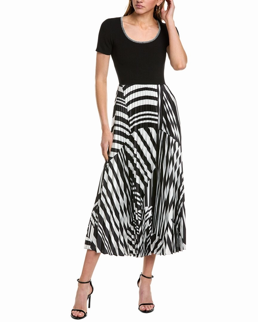 Elie Tahari The Aminah Mixed Media Sweaterdress