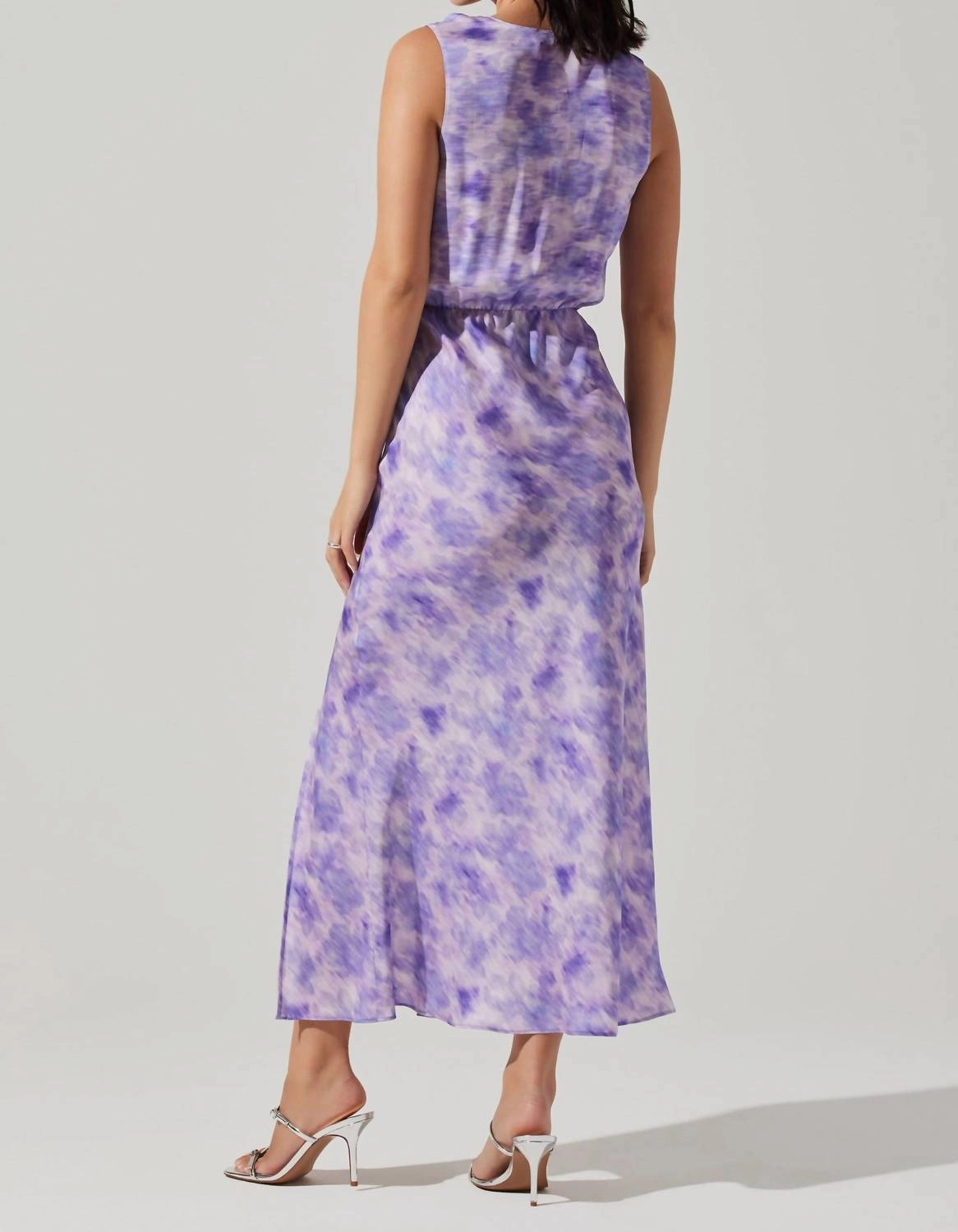 Elin Dress In Purple Abstract