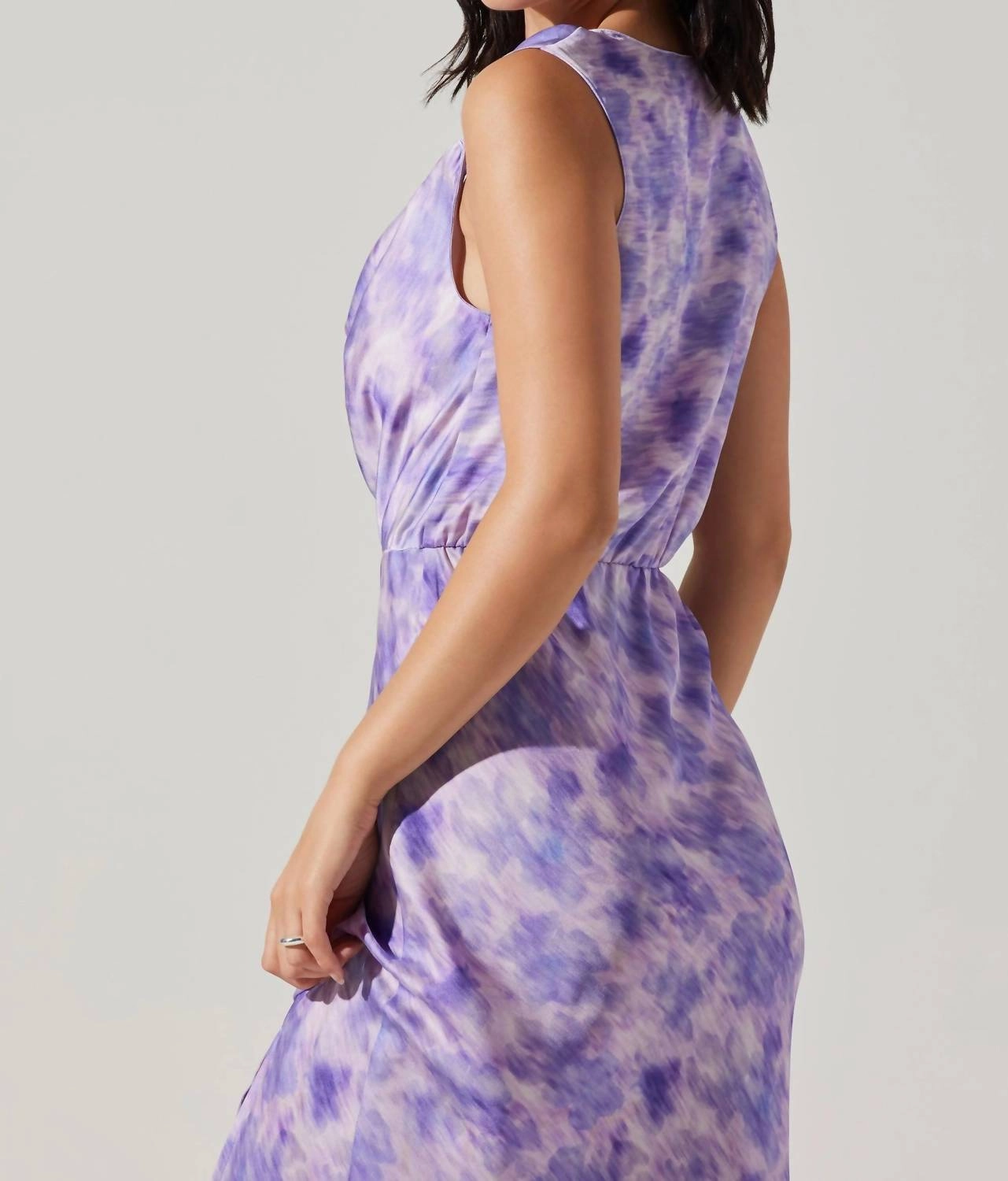 Elin Dress In Purple Abstract