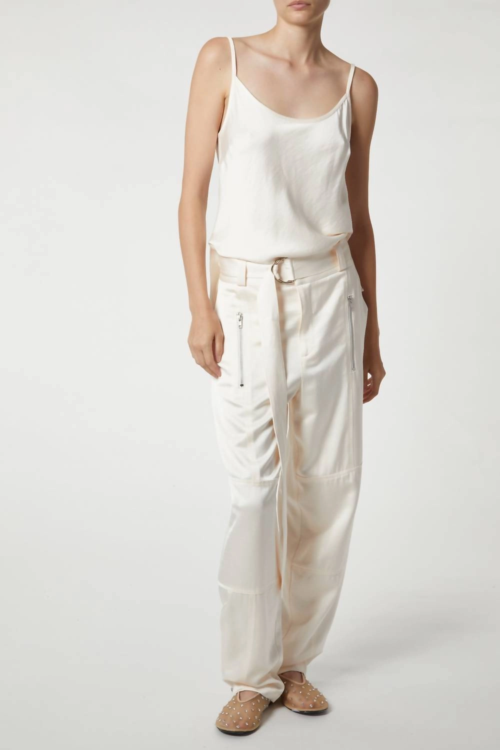 Elliot Charmeuse Cami Top In Ivor