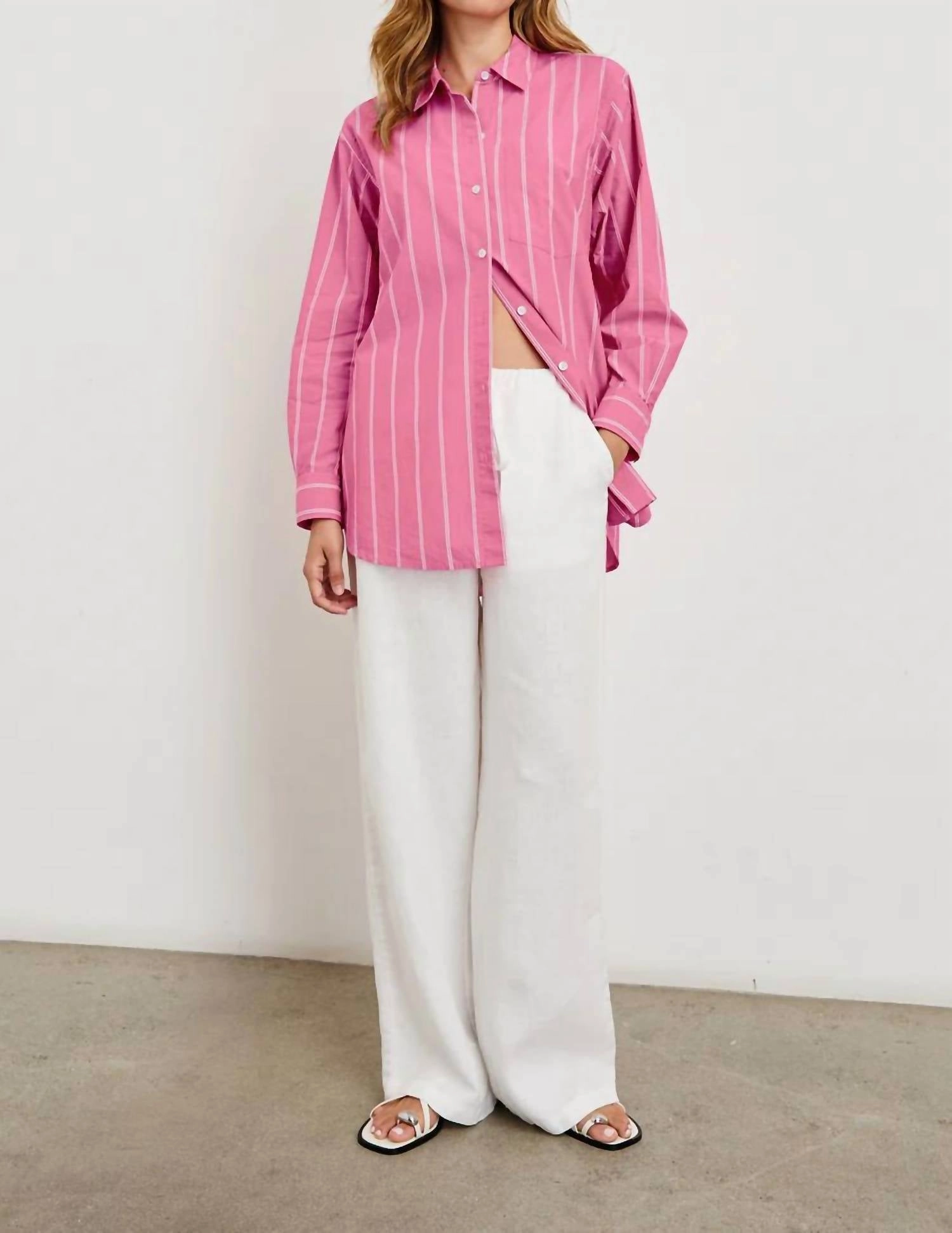 Elsa Shirt In Hibiscus White