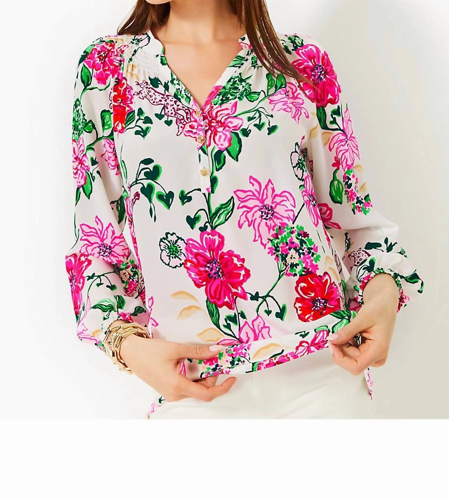 Elsa Top In Coconut Safari Sanctuary