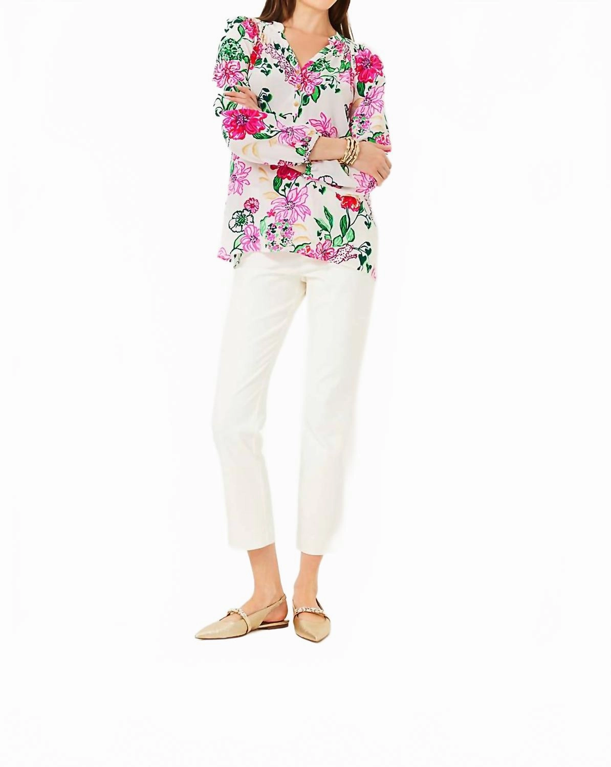 Elsa Top In Coconut Safari Sanctuary