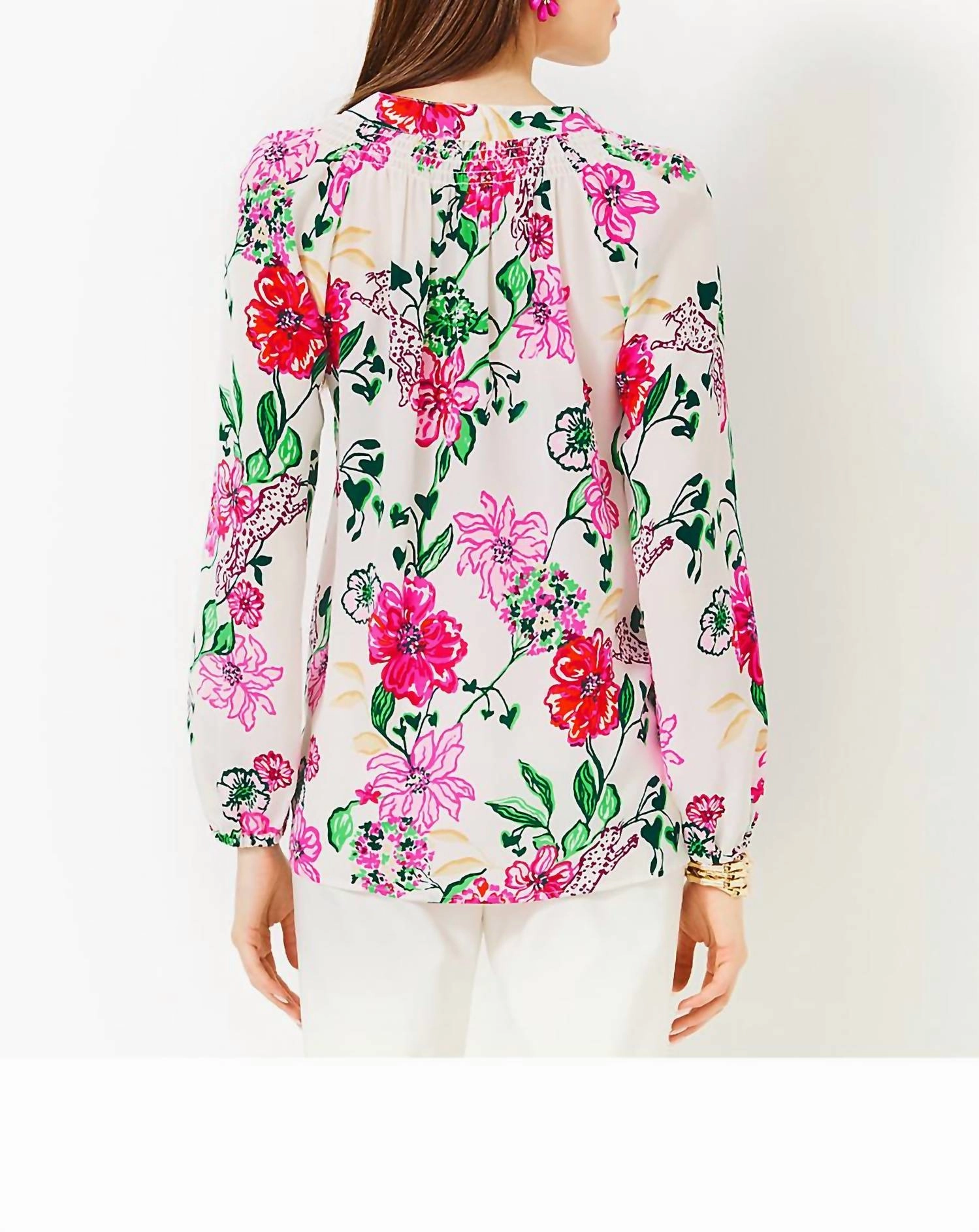 Elsa Top In Coconut Safari Sanctuary