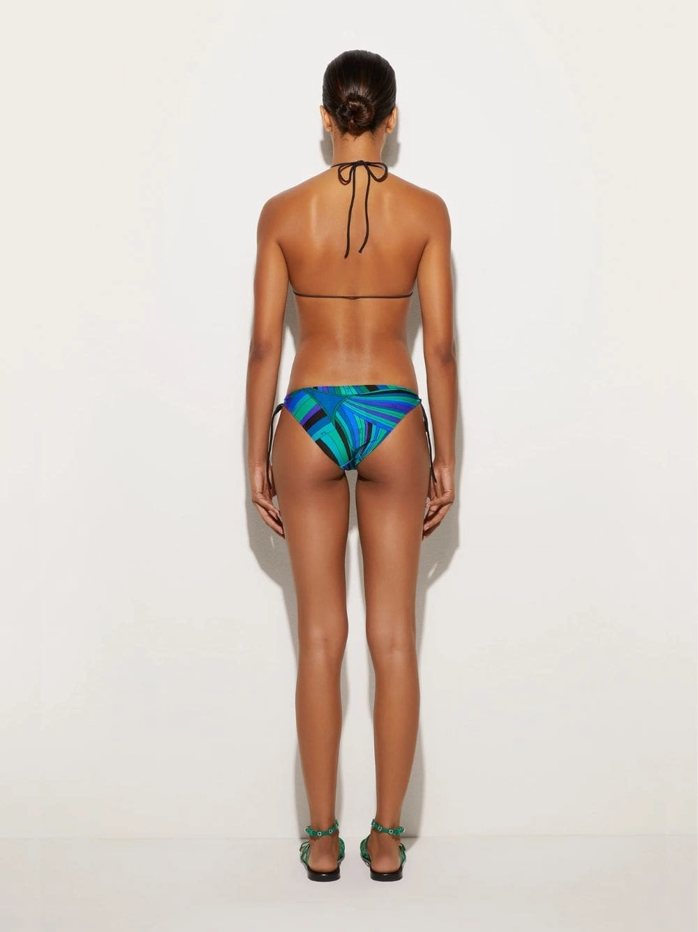 Emerald Iride Print Triangle Bikini Top