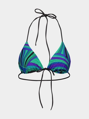 Emerald Iride Print Triangle Bikini Top Swim Womens clearance sale