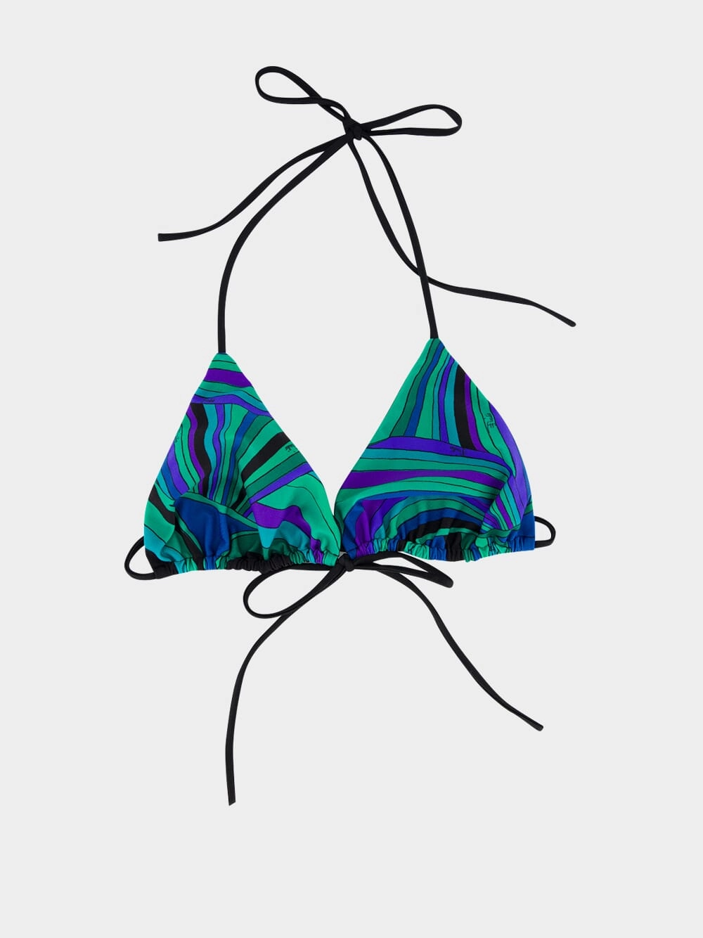 Emerald Iride Print Triangle Bikini Top