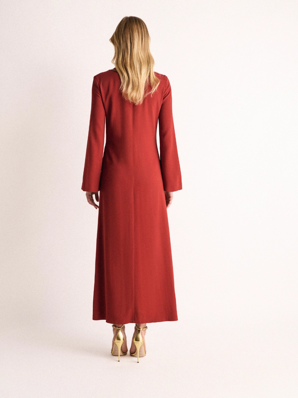 Enoki Burnt Henna Midi Dress