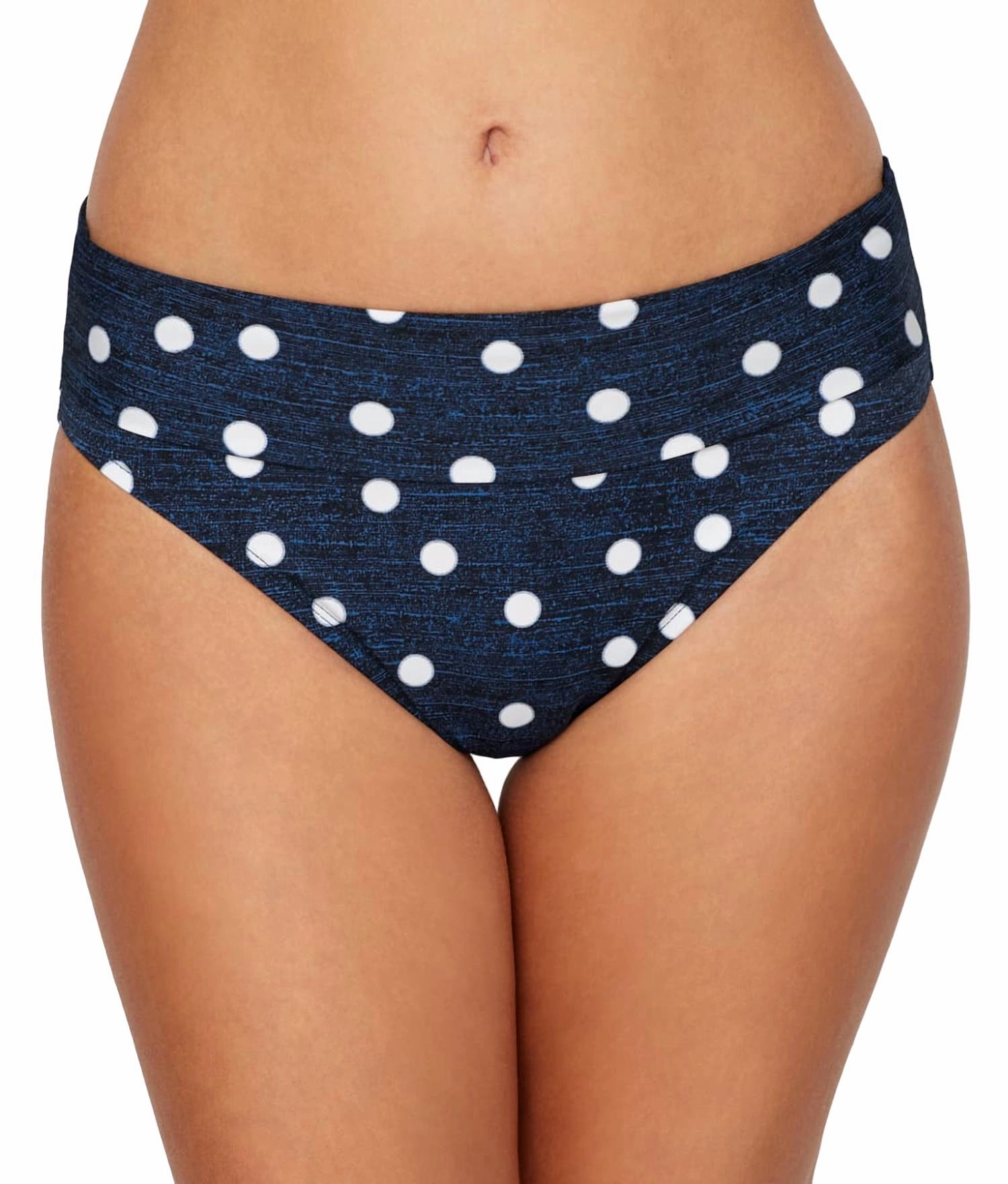 Equinox Fold Over Bottom In Midnight Blue Swim Womens - mesh swimwear sale