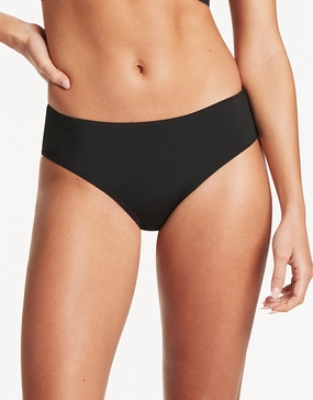Essentials Mid Bikini Pant - Black Swim Womens - beachwear discount