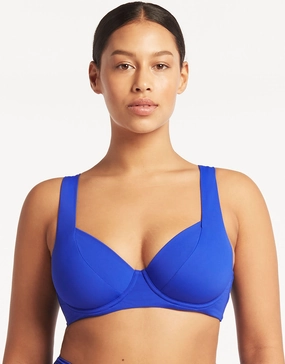 Essentials Underwired C/D Cup Bikini Top - Cobalt Sea Level - Sea Level swimwear clearance
