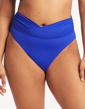 Essentials Wrap High Waist Bikini Pant - Cobalt Swim Womens - one-pieces cheap