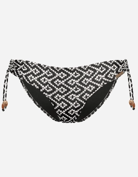 Ethno Craft Tie Side Bikini Pant - Black Canvas Watercult - Watercult swimsuits sale