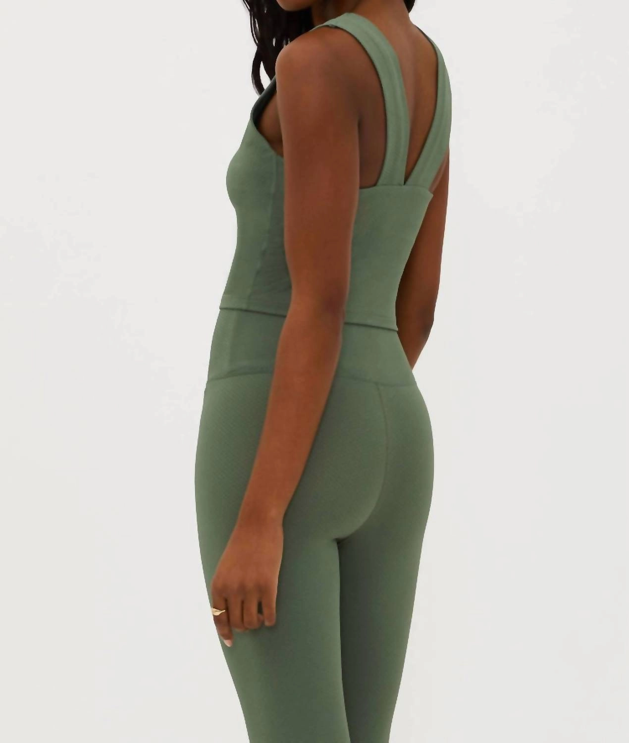 Evelina V-Neck Tank Top In Queen Palm