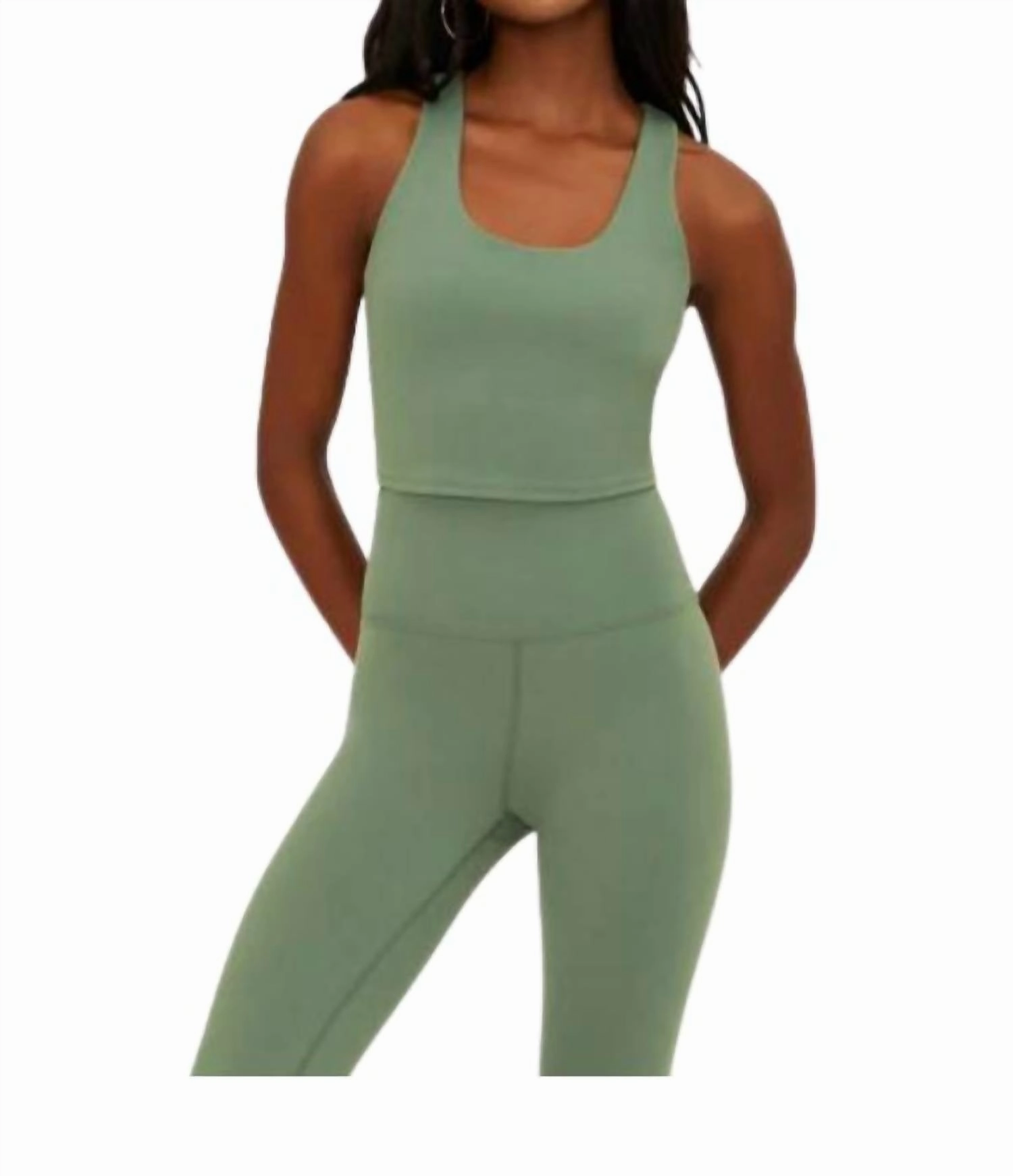 Evelina V-Neck Tank Top In Queen Palm