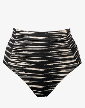 Expedition High Waist Bikini Pant - Black and Cream Maryan Mehlhorn - Maryan Mehlhorn dresses