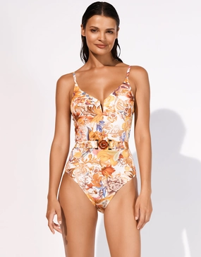Exuberance Belted Swimsuit - Solar Maryan Mehlhorn - Maryan Mehlhorn dresses
