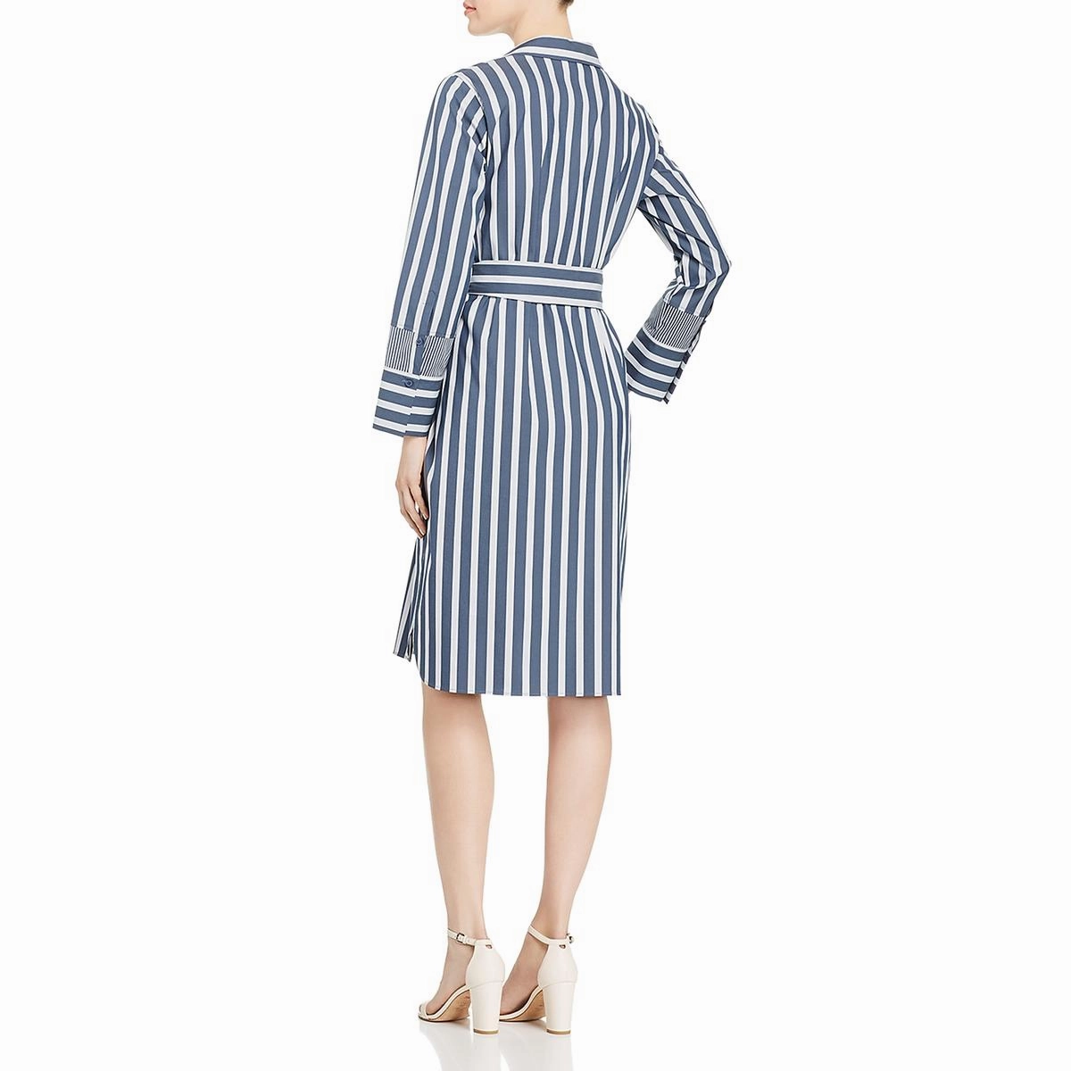 Fabiola Womens Woven Striped Shirtdress