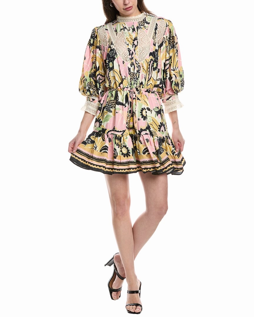 FARM Rio Lace Insert Mini Dress
