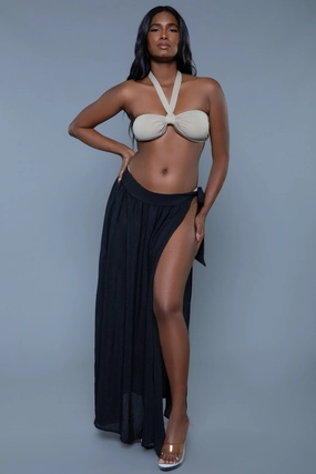 FASHNZFAB Claire Cove-Up Skirt Swim Womens - halter swimsuits