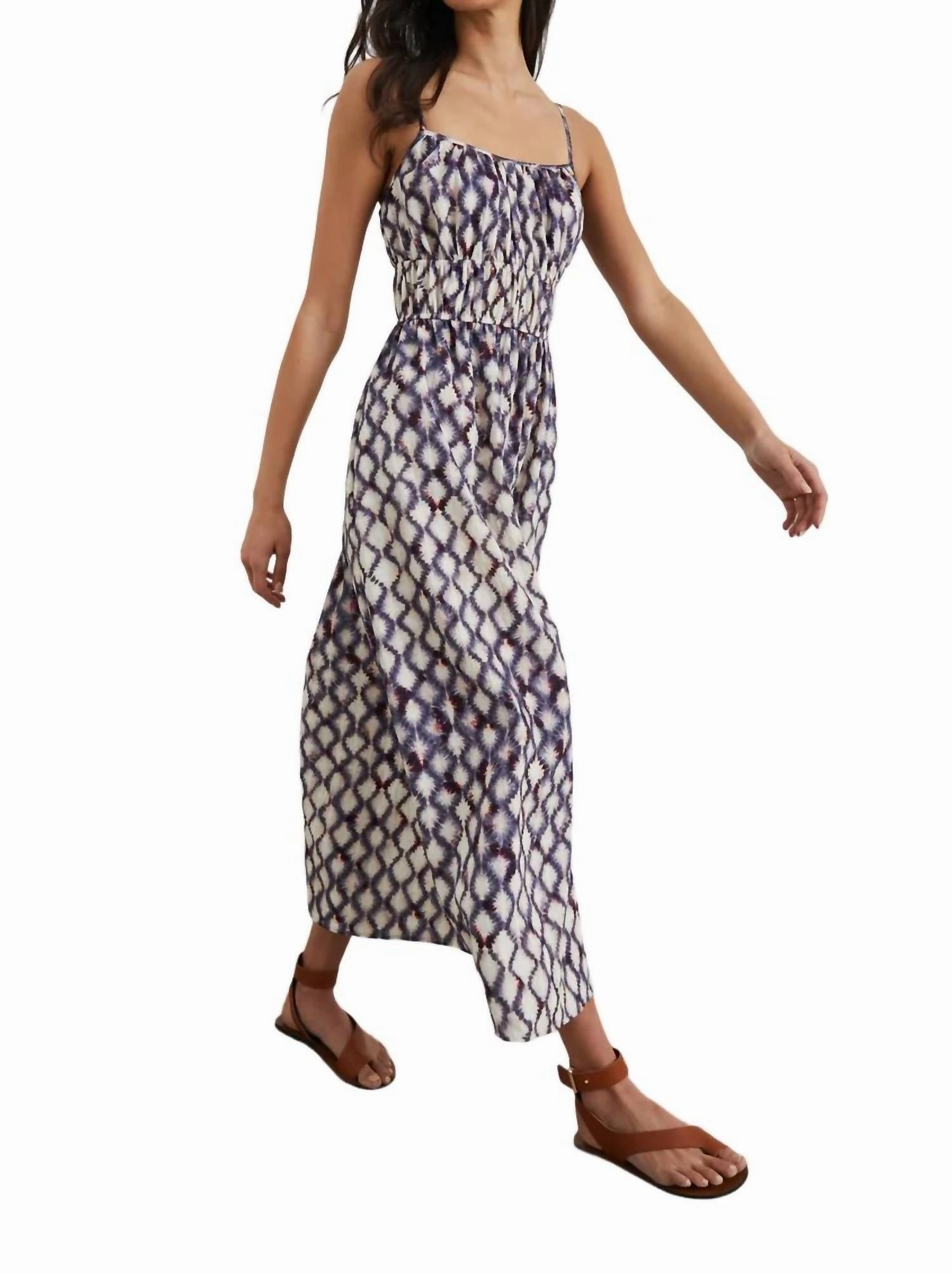 Fatima Dress In Iris Shibori