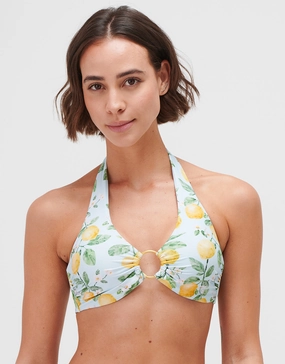Fior di Limone Underwired Halter Bikini Top - Sorrento Sky Swim Womens - beachwear discount