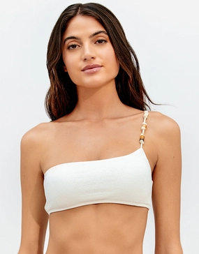 Firenze Ana Flora Bikini Top - Off White ViX Paula Hermanny - ViX swimwear outlet