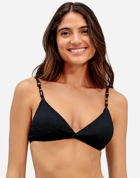 Firenze Kira Flora Bikini Top - Black ViX Paula Hermanny - ViX swimwear outlet