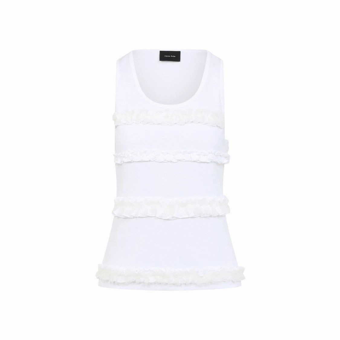 Fitted Ruffle Frill Tank Top