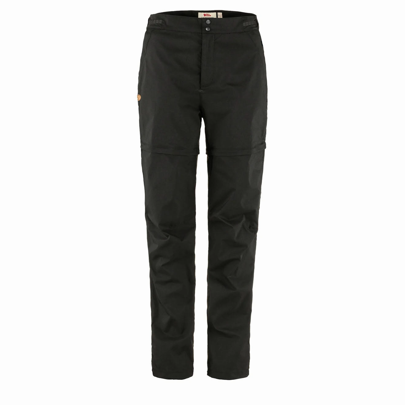 Fjallraven Womens Abisko Hike Zip-Off Trousers Reg Leg Black womens pants flash sale