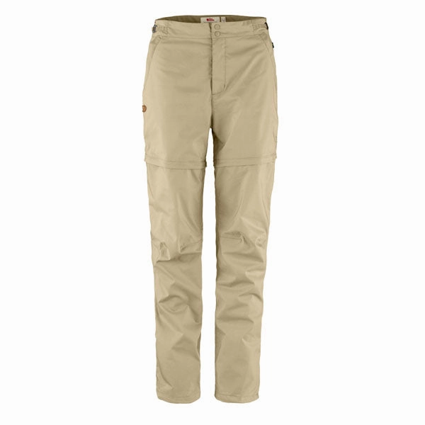 Fjallraven Womens Abisko Hike Zip-Off Trousers Reg Leg Fossil womens pants flash sale