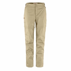 Fjallraven Womens Abisko Hike Zip-Off Trousers Reg Leg Fossil womens pants flash sale