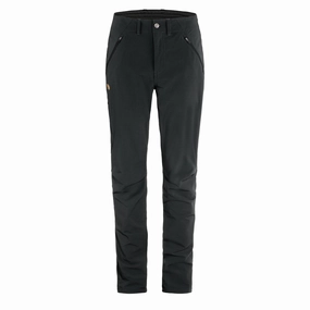 Fjallraven Womens Abisko Stretch Trousers Short Leg Black womens pants flash sale