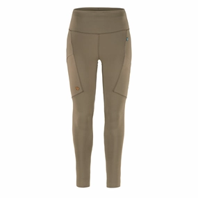Fjallraven Womens Abisko Tights Suede Brown womens pants flash sale