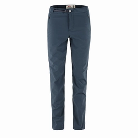 Fjallraven Womens High Coast Trail Trousers Navy womens pants flash sale