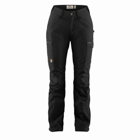 Fjallraven Womens Kaipak Curved Trousers Black womens pants flash sale