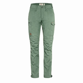 Fjallraven Womens Kaipak Trousers Curved Patina Green womens pants flash sale
