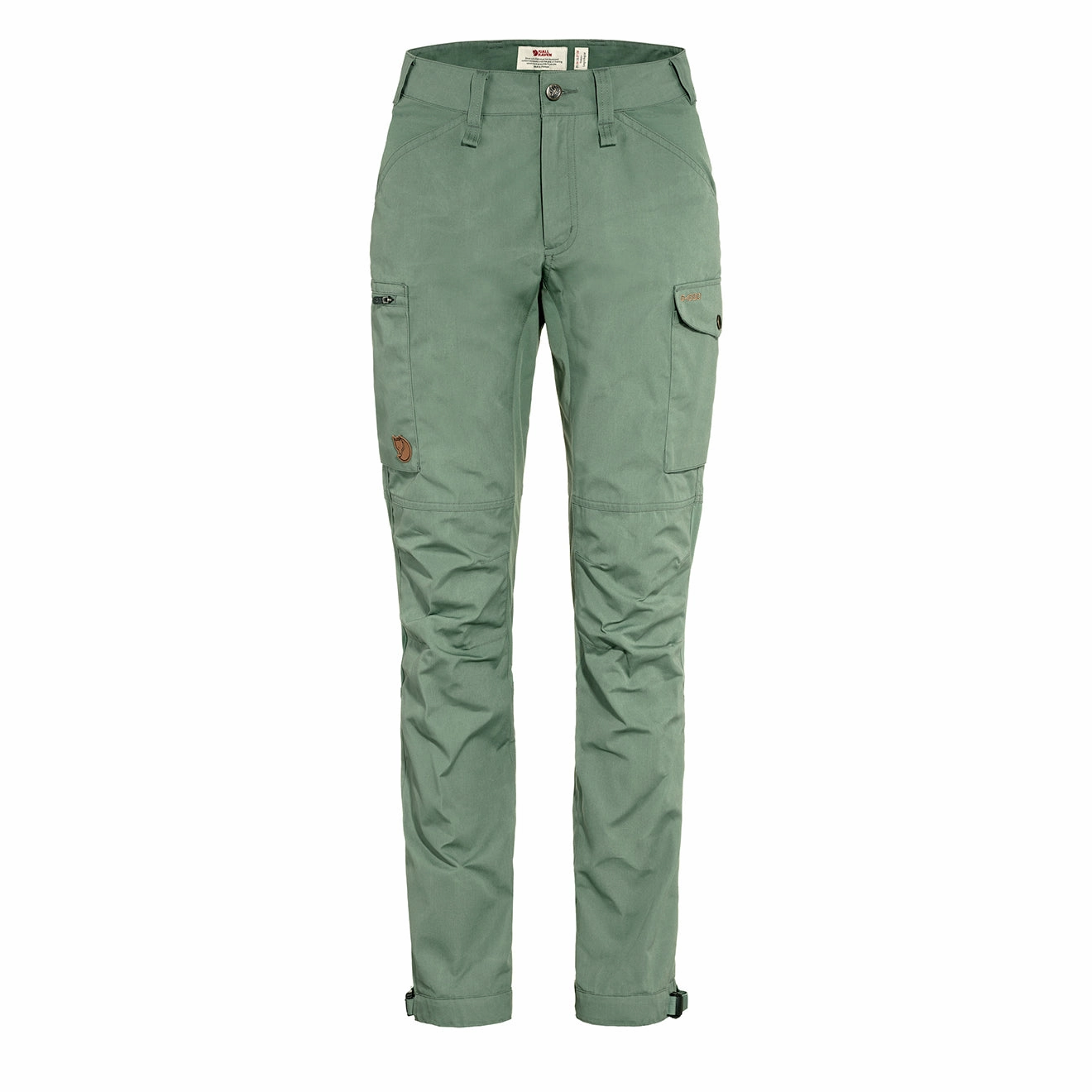 Fjallraven Womens Kaipak Trousers Curved Patina Green womens pants flash sale