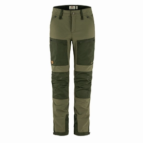 Fjallraven Womens Keb Agile Trousers Reg Leg Laurel Green / Deep Forest womens pants flash sale