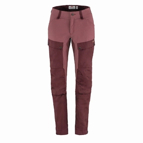 Fjallraven Womens Keb Trousers Curved Short Port-Mesa Purple womens pants flash sale