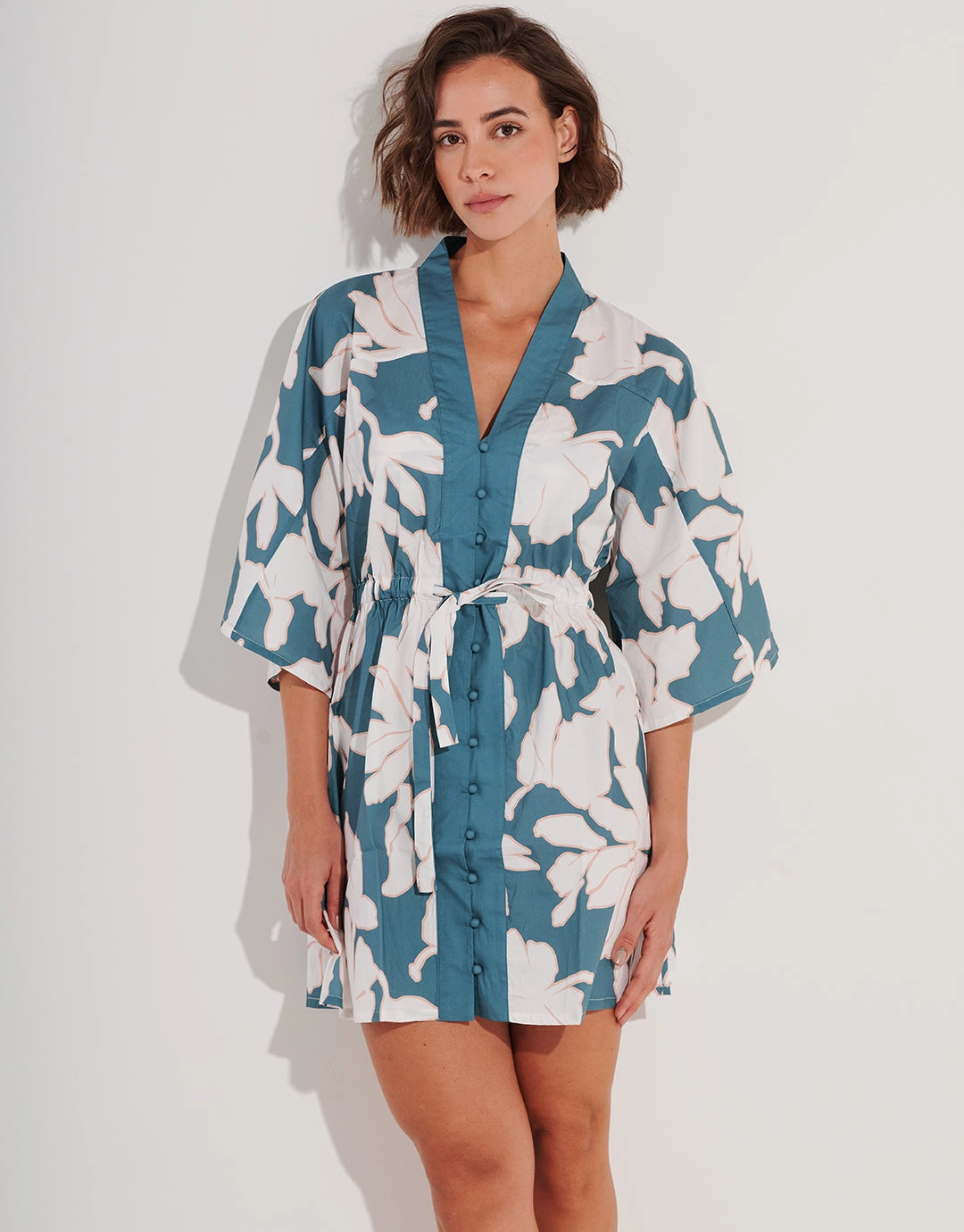 Floral Abstract Mini Kimono - Puffy Sky Watercult - Watercult swimsuits sale