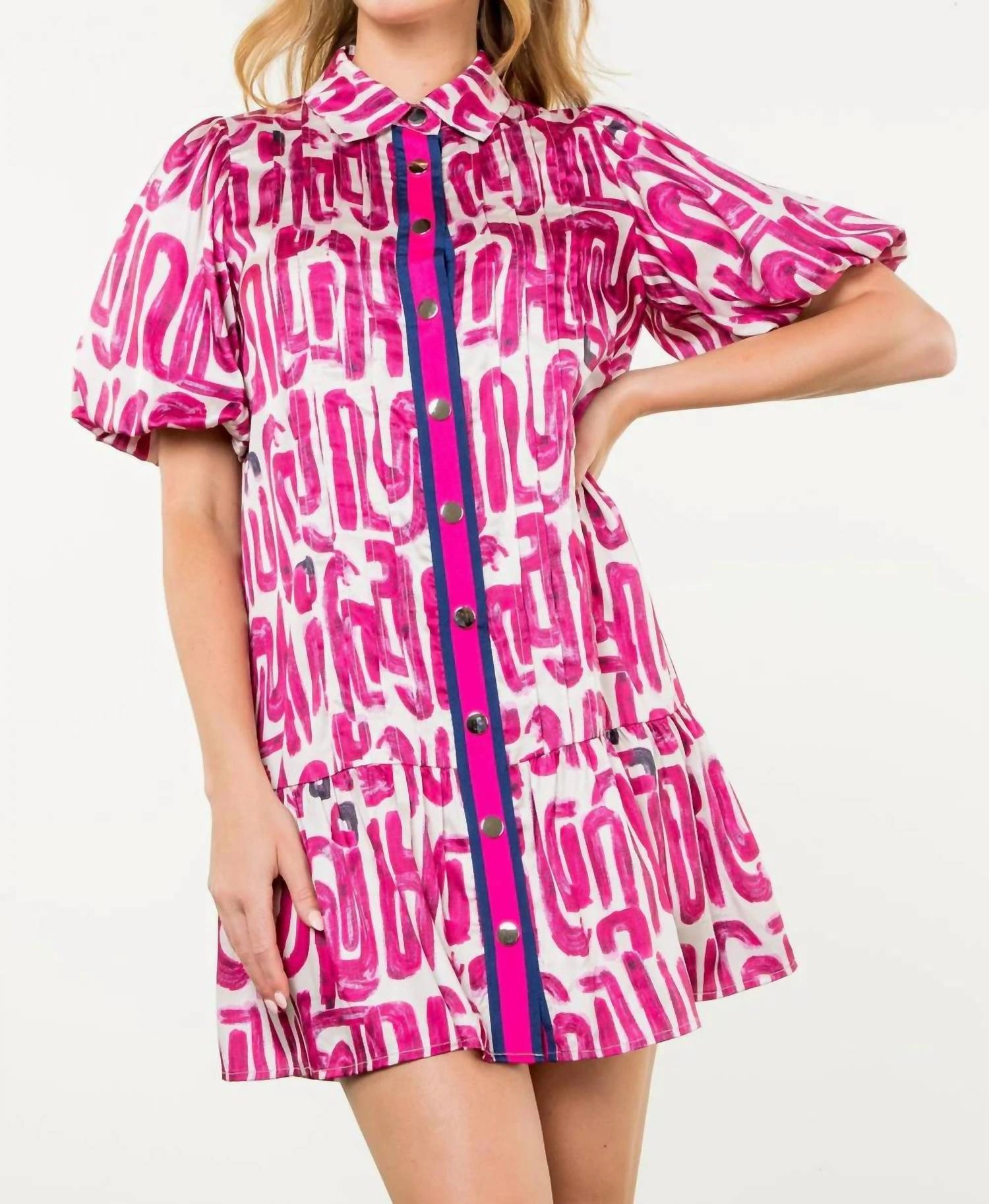 Florence Dress In Magenta