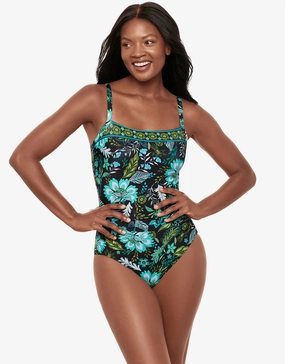 Florica Kara Swimsuit - Black Multi Miraclesuit - Miraclesuit swimwear clearance
