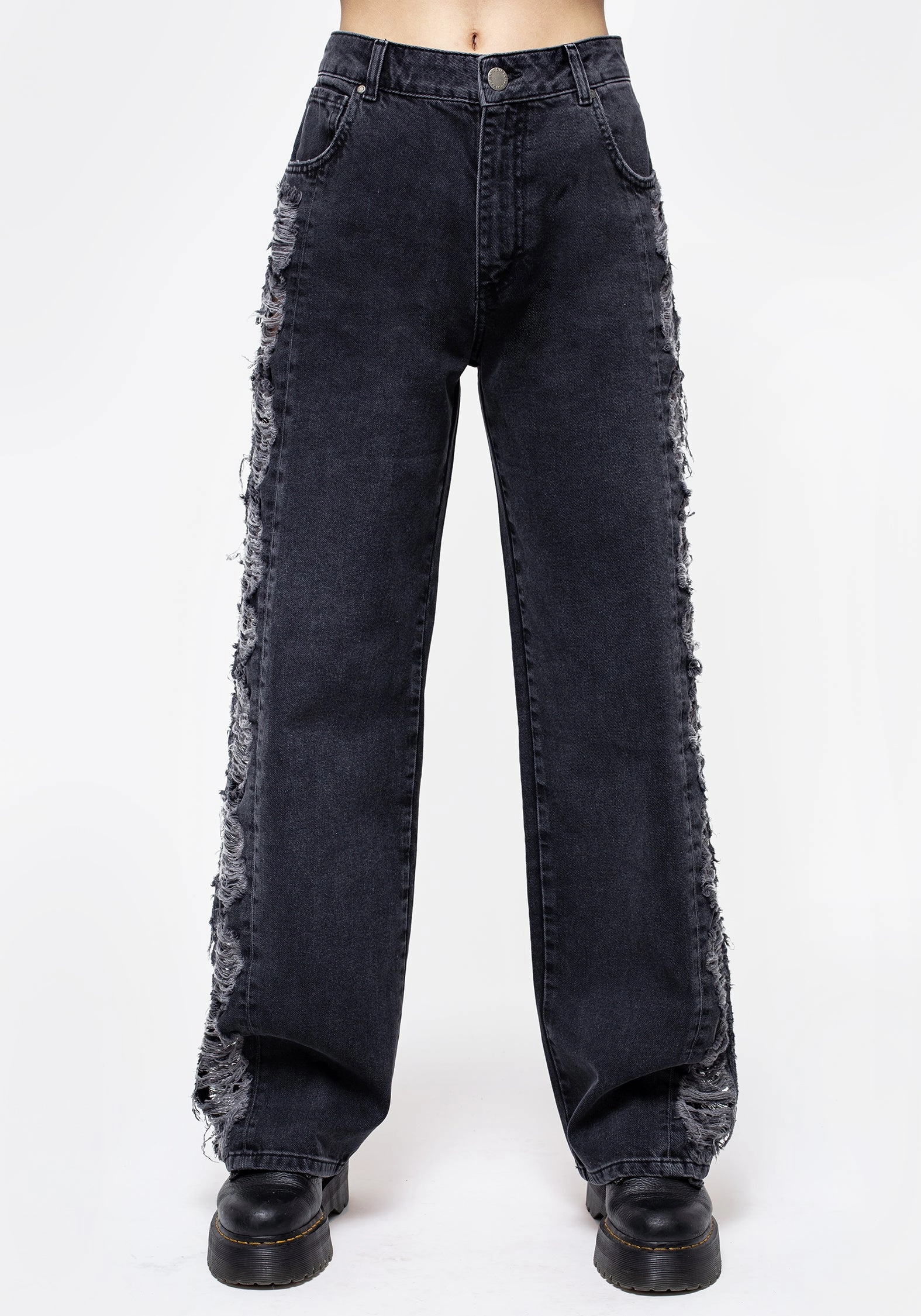 Fray Wide Leg Jeans