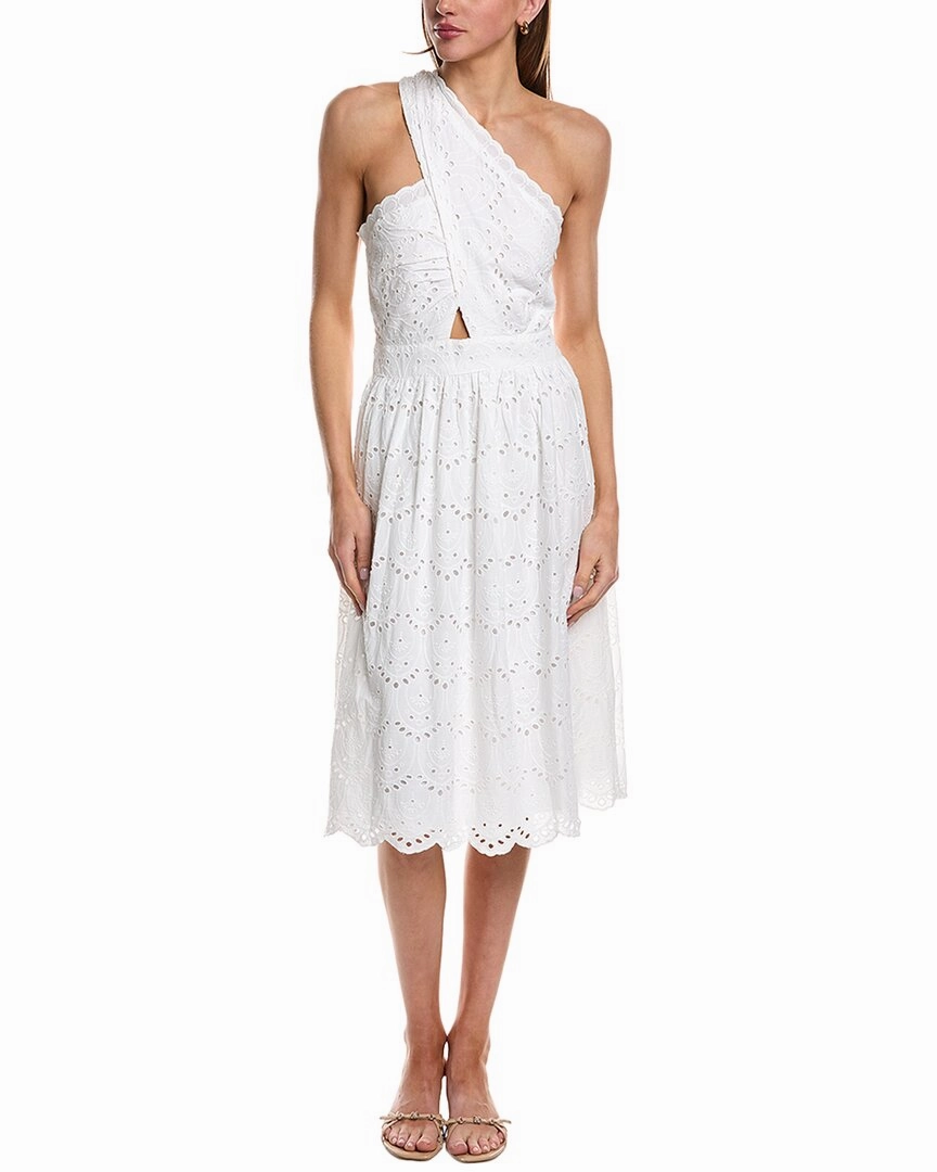 French Connection Halter Eyelet Midi Dress